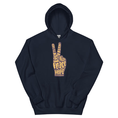 love faith hope men's hoodie