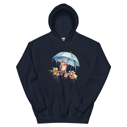 Baby Bird with an Umbrella Ladies Hoodie