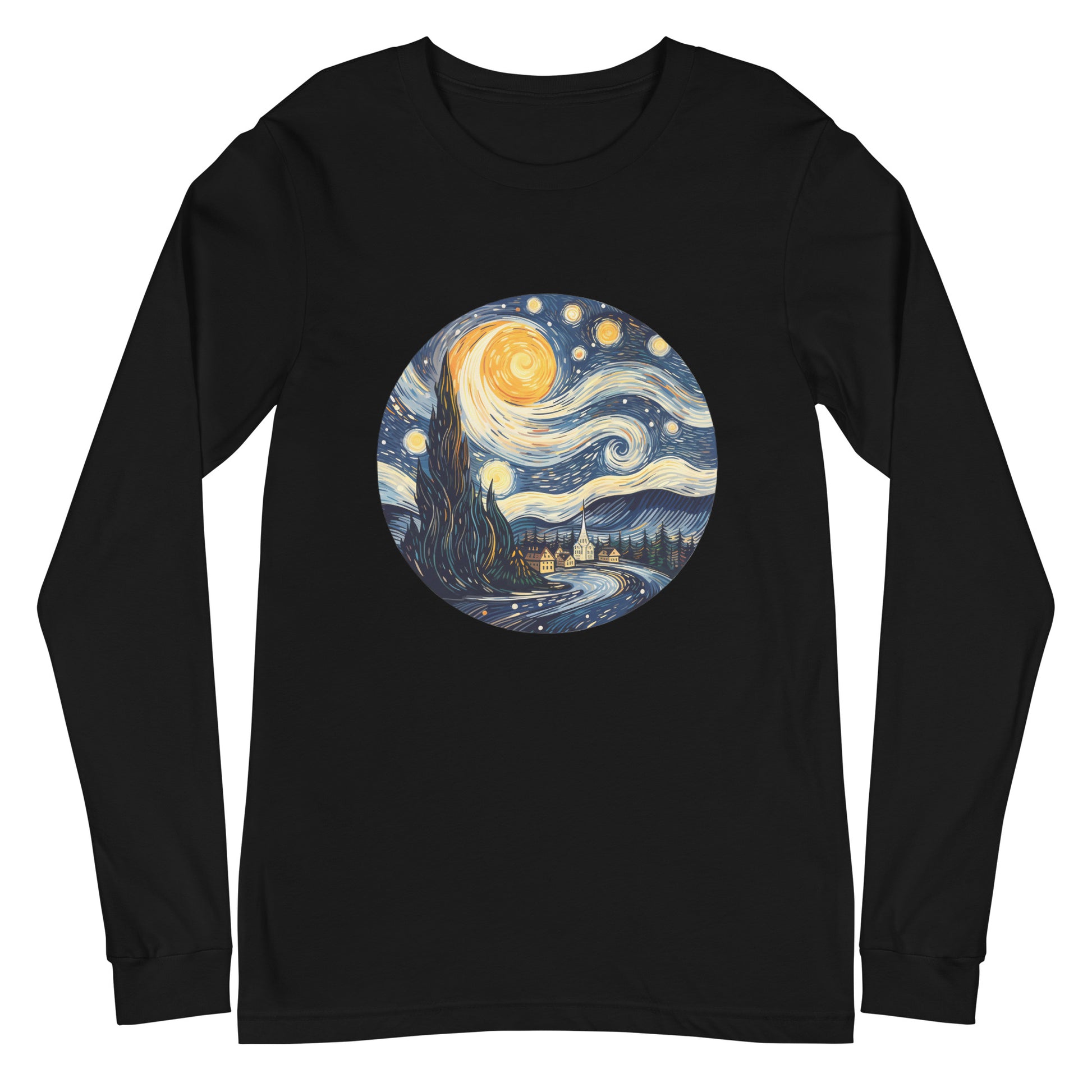 Starry Night Ladies Long Sleeve Shirt