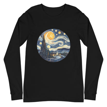 Starry Night Ladies Long Sleeve Shirt