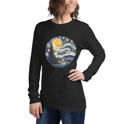Starry Night Van Gogh Ladies Long Sleeve