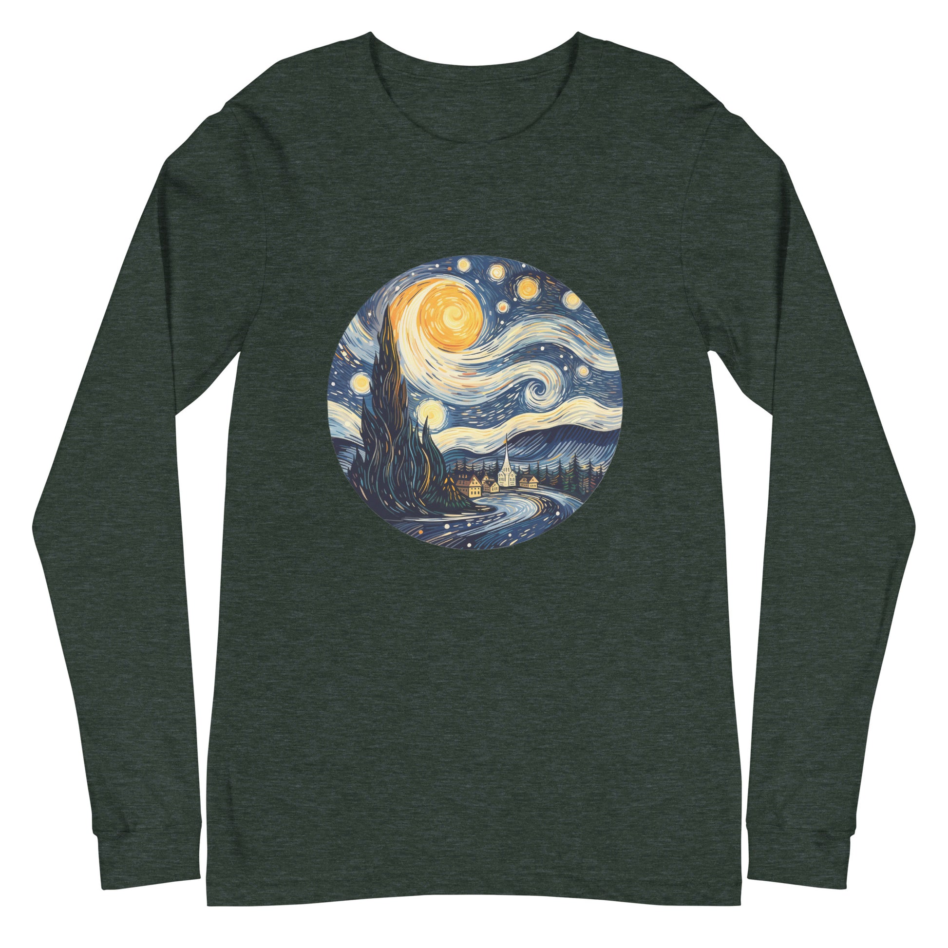 Starry Night Van Gogh Ladies Long Sleeve Shirt