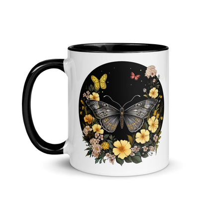 Butterflies & Flowers Color coffee cup