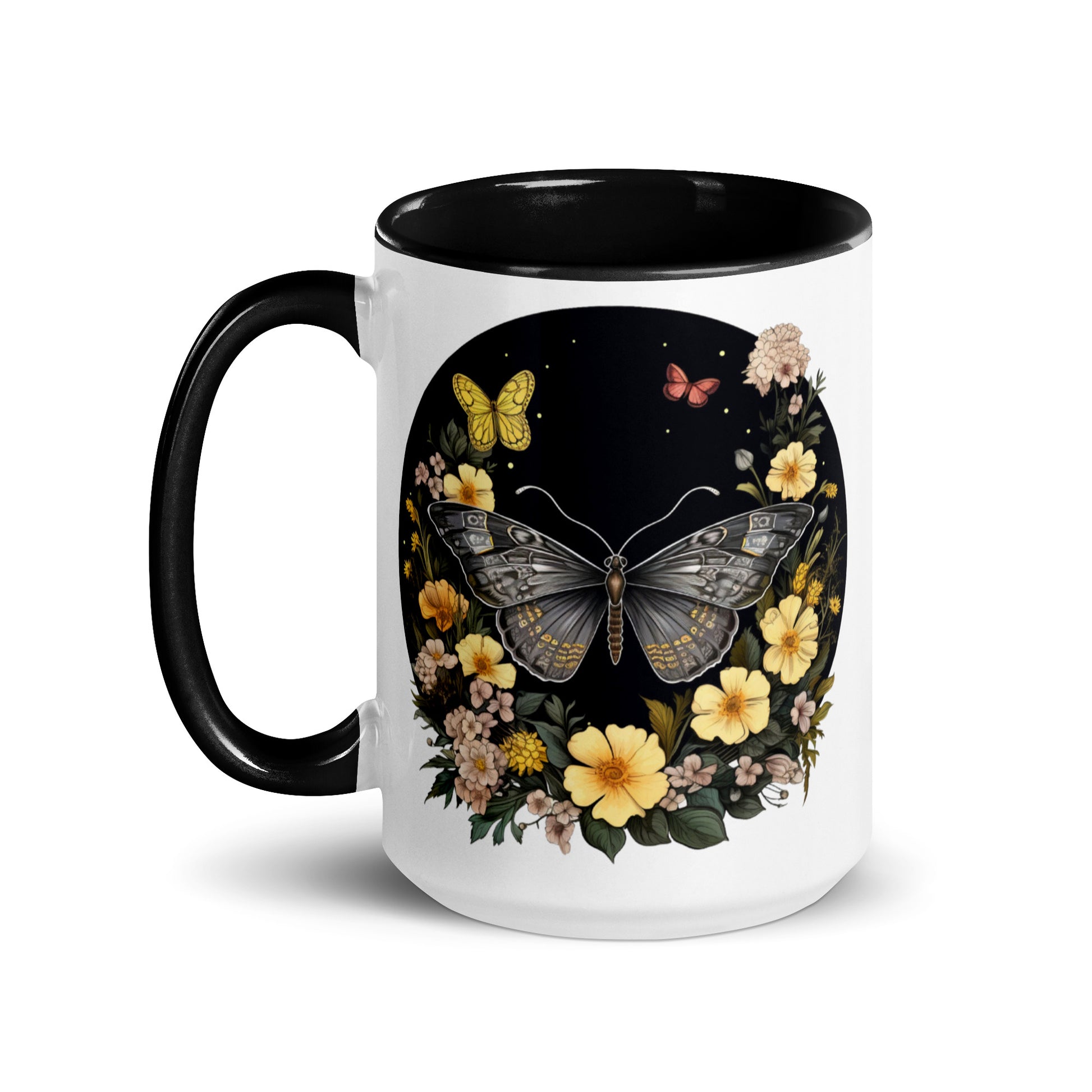 Butterflies & Flowers Color Mug
