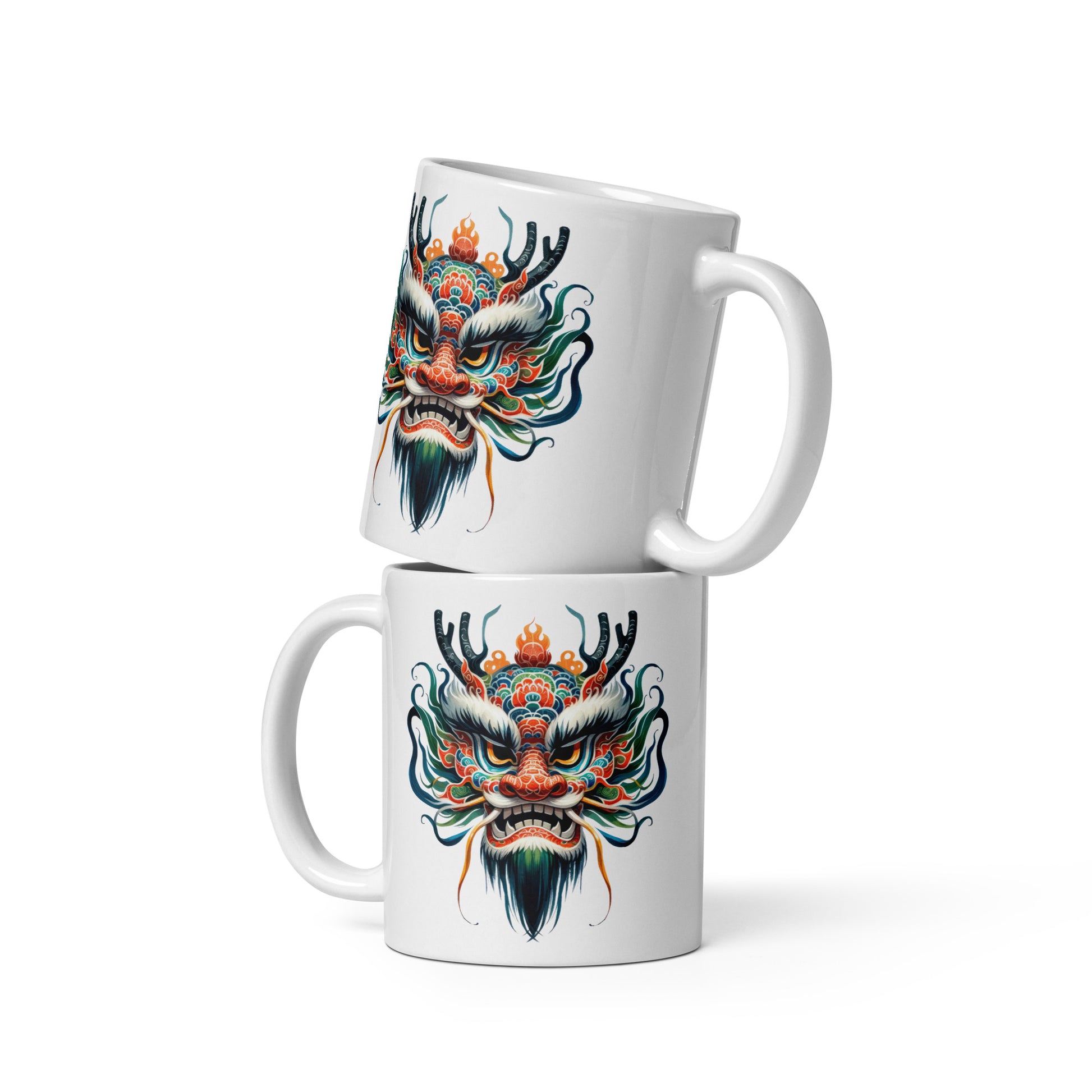 chinese lunar new year dragon coffee mug