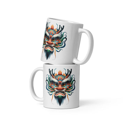 chinese lunar new year dragon coffee mug