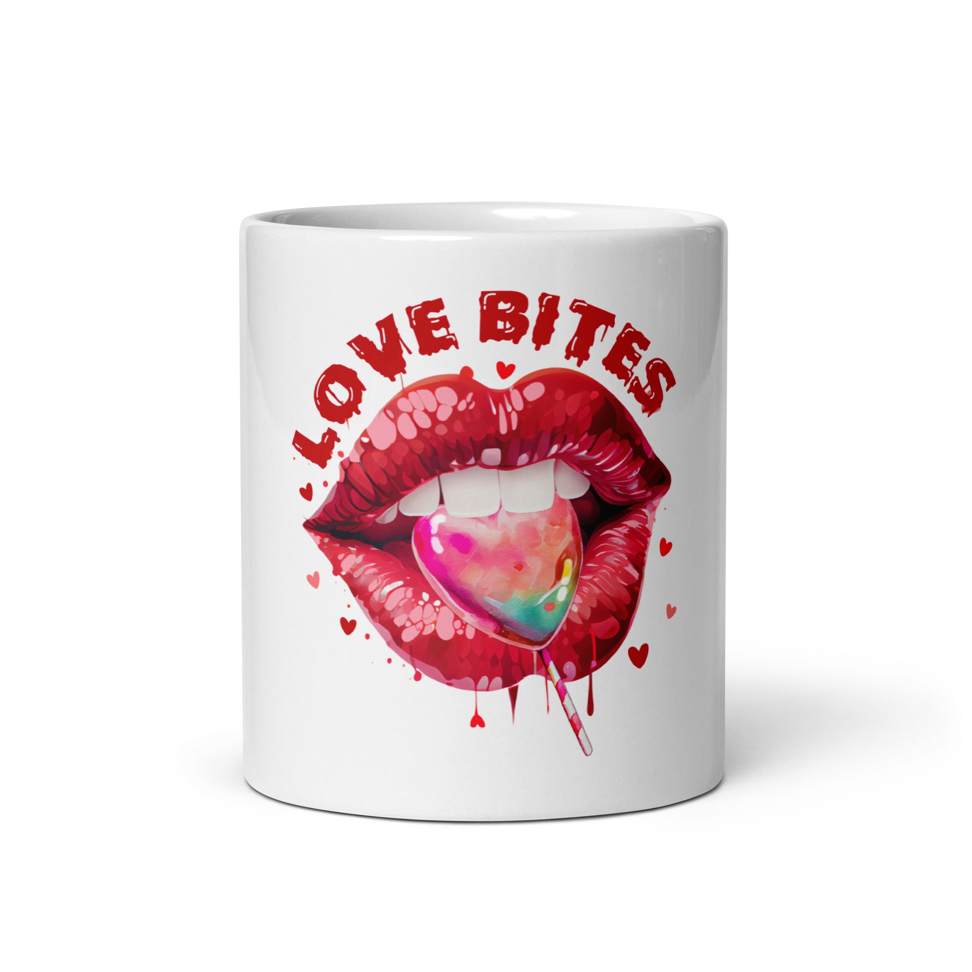 Love Bites Lips on a Coffee Mug