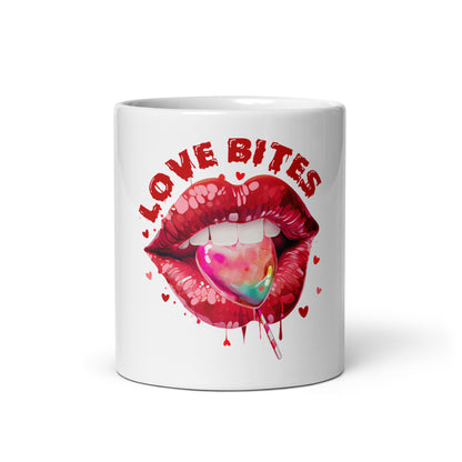 Love Bites Lips on a Coffee Mug