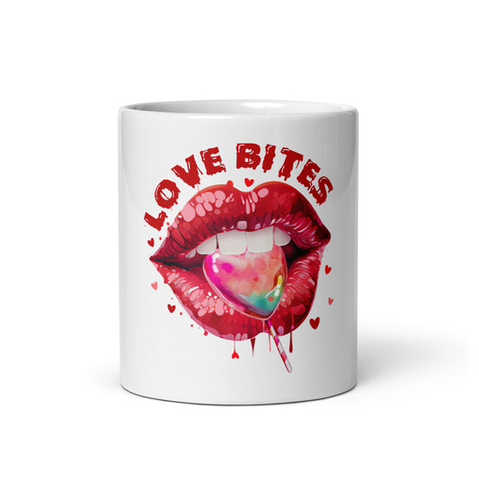 Love Bites Lips on a Coffee Mug