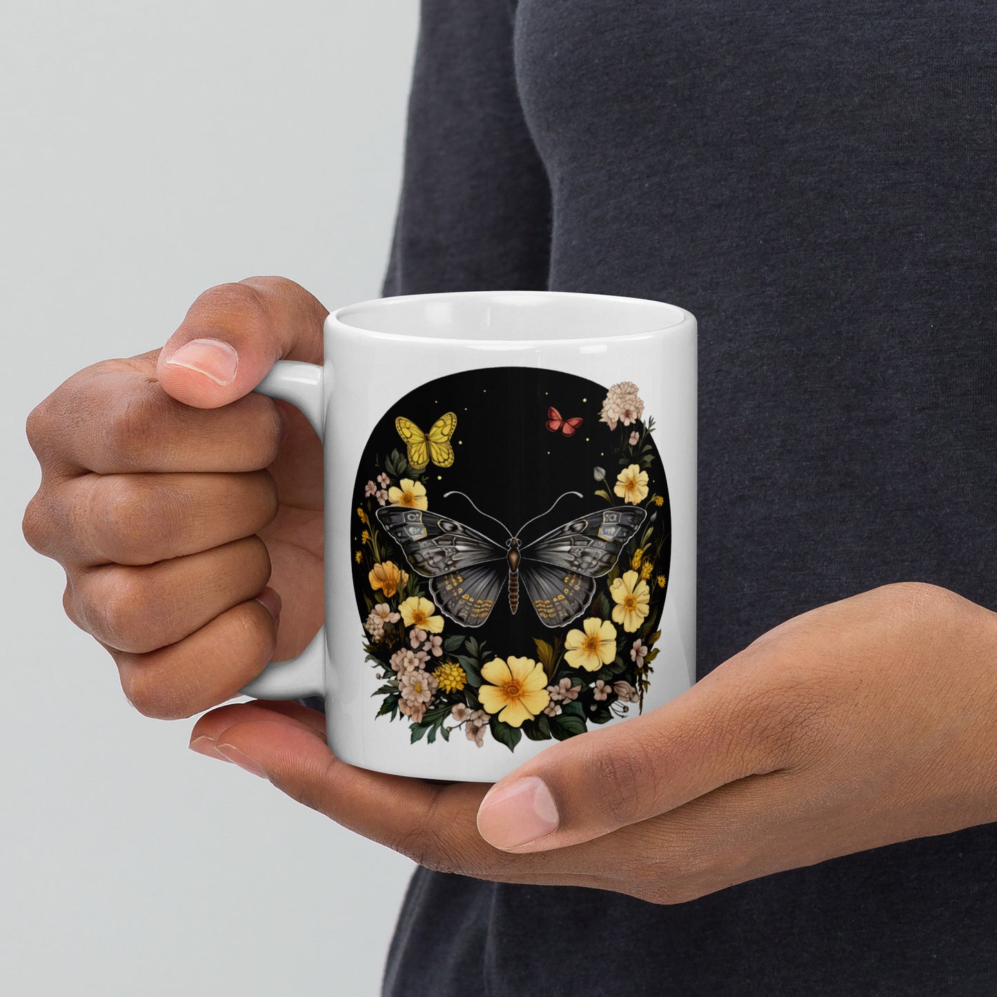 Butterflies & Flowers Coffee Mug