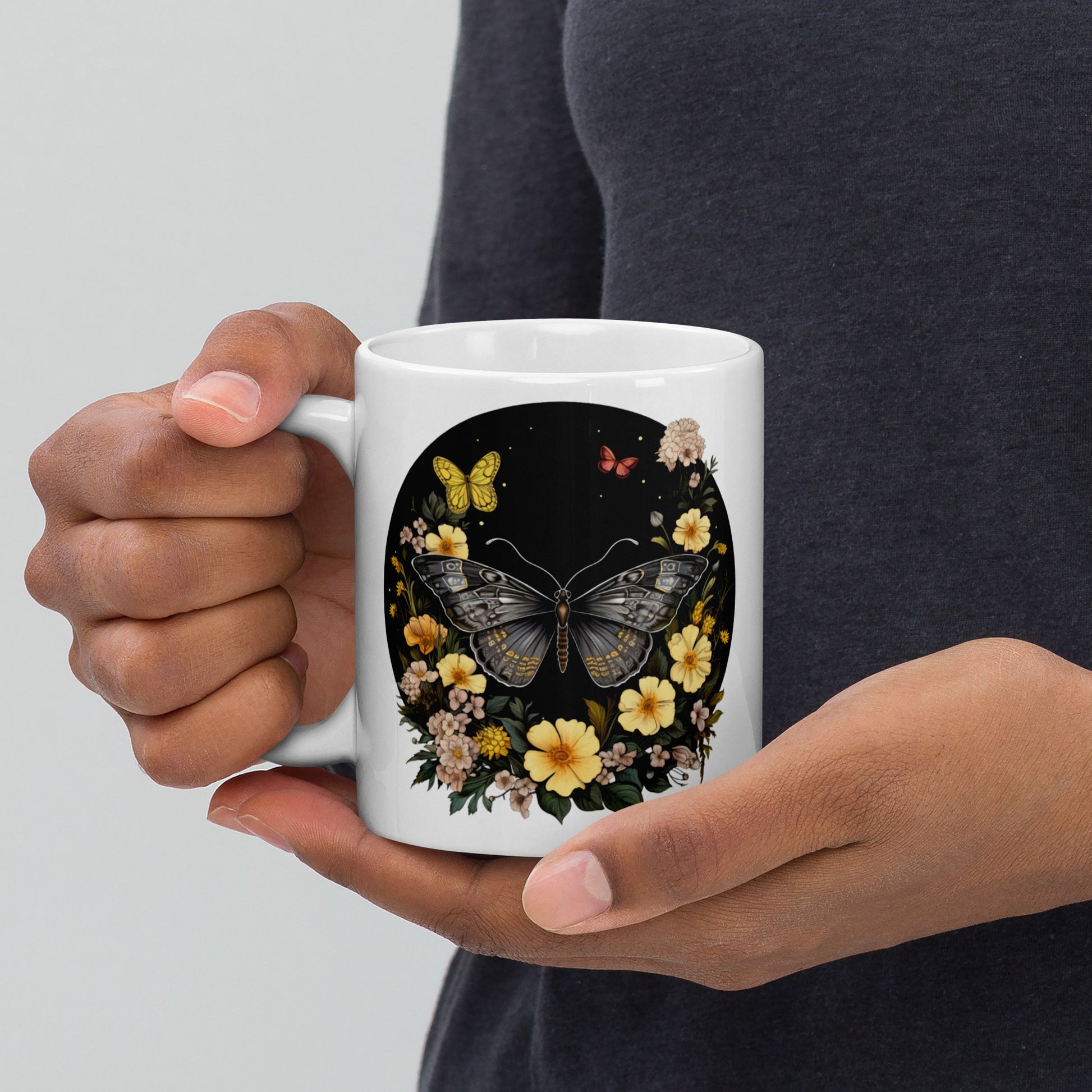 Butterflies & Flowers Coffee Mug