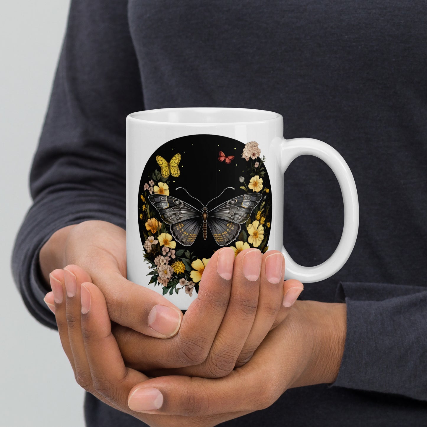 Butterflies & Flowers Coffee cup