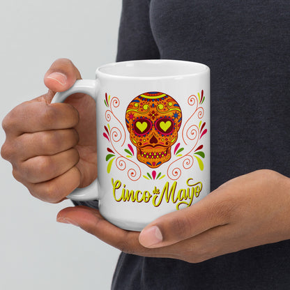 Floral Sugar Skull Coffee Cups