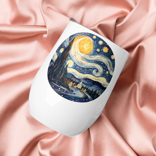 Starry Night Van Gogh Wine Tumbler