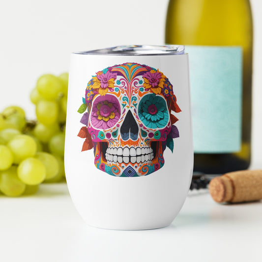Dia De Los Muertos Wine Tumbler