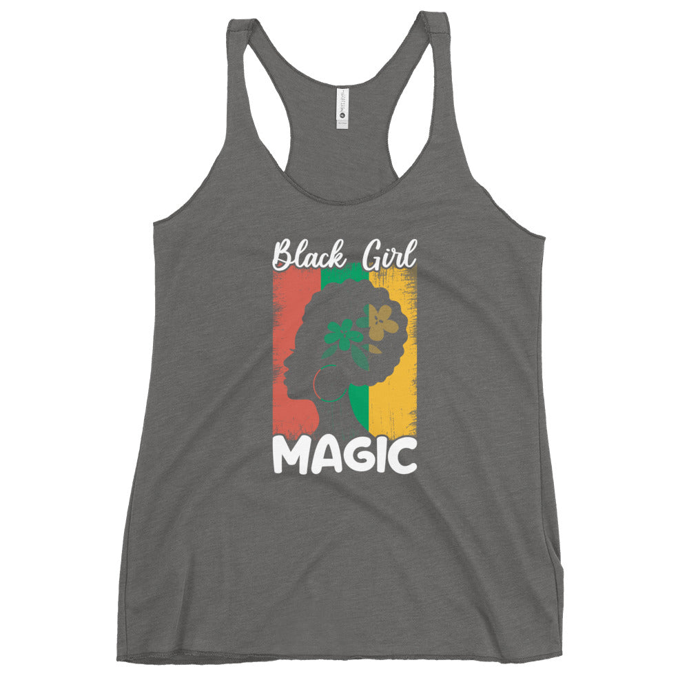 Black Girl Magic gray Tank Top
