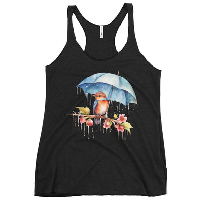 Bird with Umbrella Ladies Tank Top