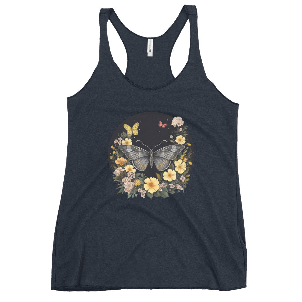 Butterfly & Flowers Ladies Tank Top