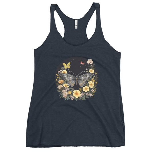 Butterfly & Flowers Ladies Tank Top