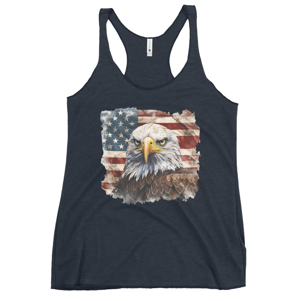 USA Flag Ladies Tank Top