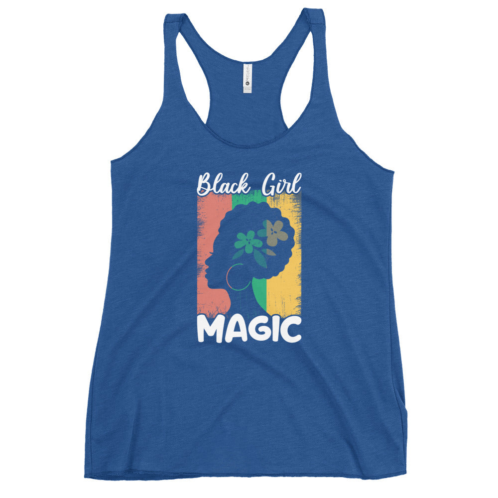 Black Girl Magic blue Tank Top