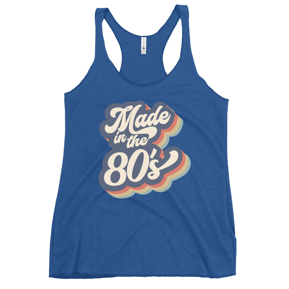 Made in the 80's blue Racerback Tank Top