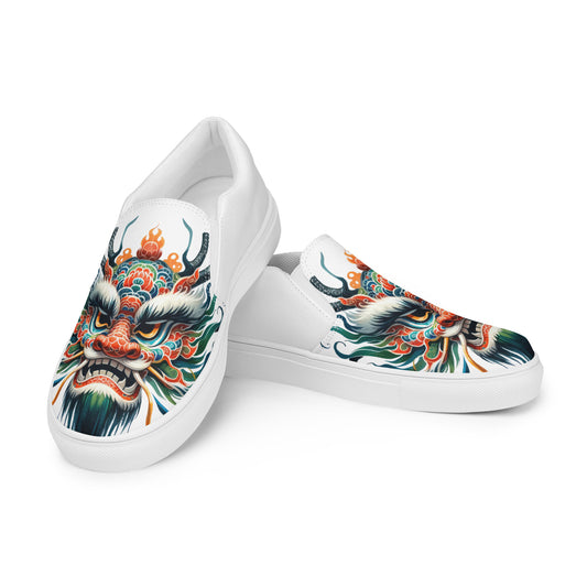 Chinese New Year's Dragon Ladies Slip-on Shoes