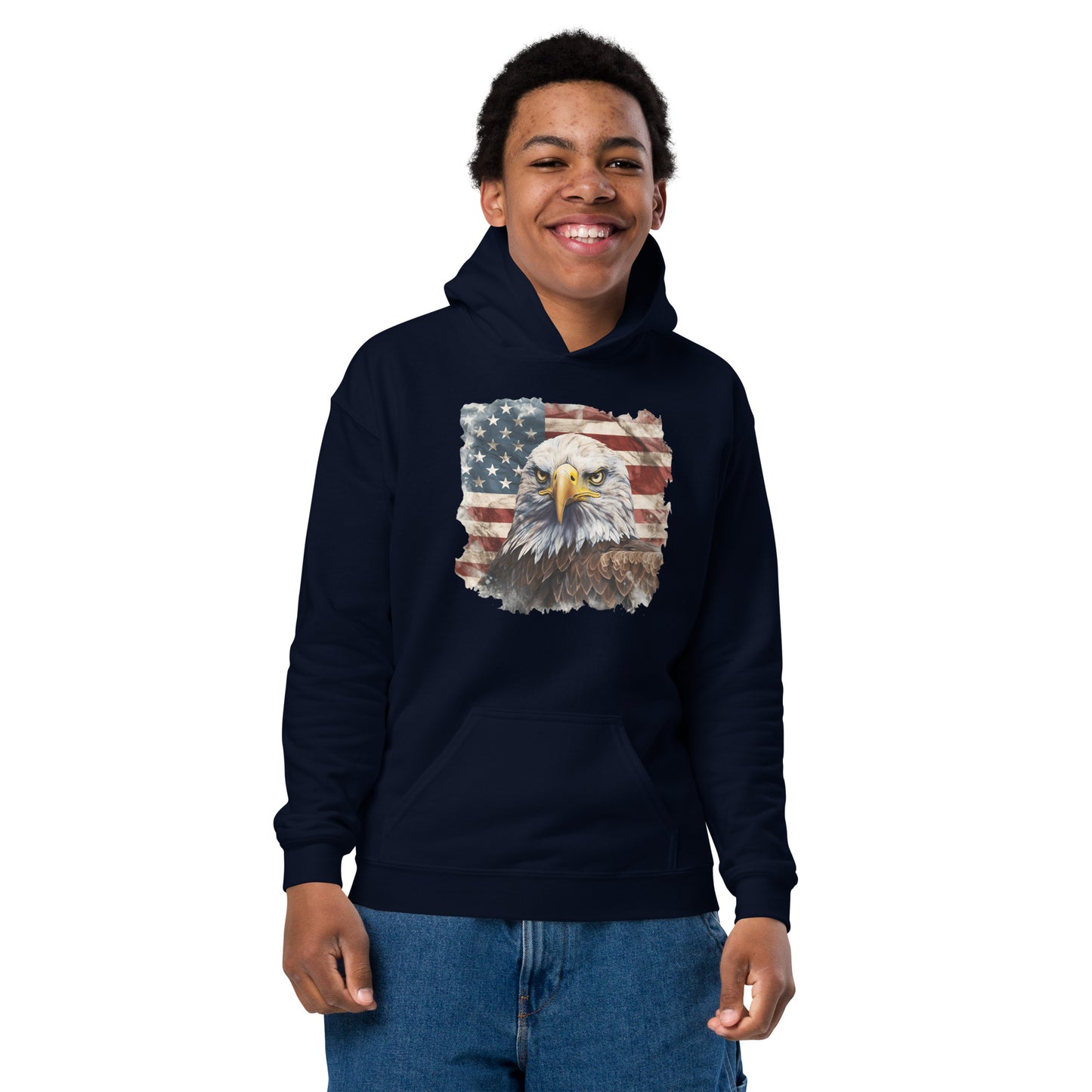 american flag youth hoodie