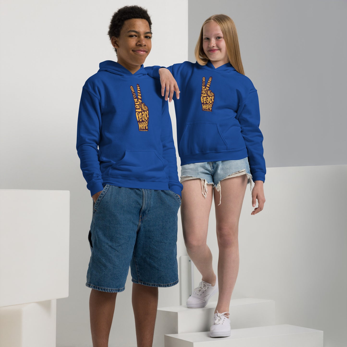 Love, Hope, Faith Youth Hoodie