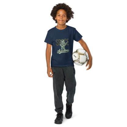 astronaut rocks guitar youth t-shirt